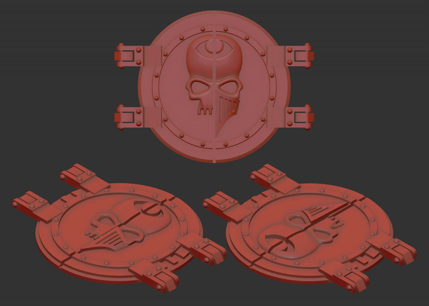 Deimos Pattern Rhino hatch 3D Print Model .c4d .max .obj .3ds .fbx .stl .blend