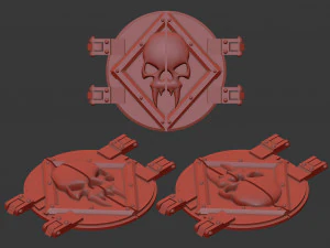 Nashorn schl&uuml;pft mit Fangz&auml;hnen der Space Wolves 3D Druckmodell