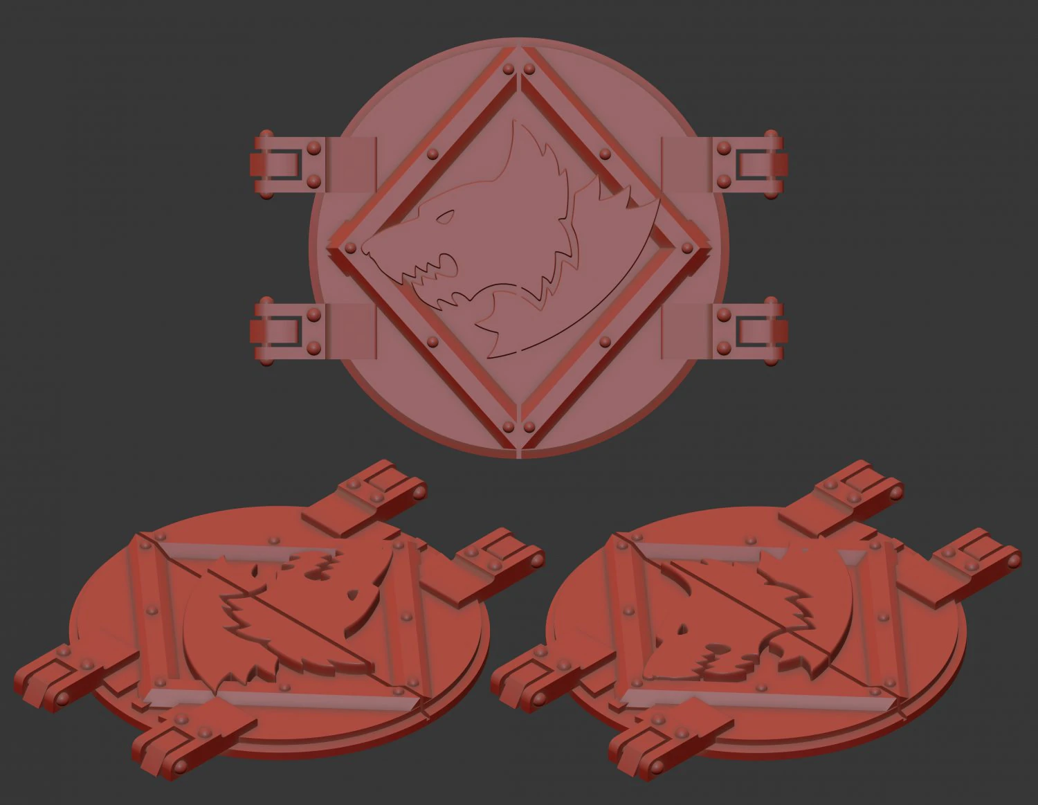 Rhino hatch Space Wolves head 3D Print Model .c4d .max .obj .3ds .fbx .stl .blend