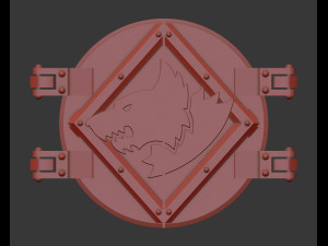 Rhino hatch Space Wolves head Modèles 3D en vedette