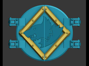 Rhino hatch Space Wolves head 3D Print Model