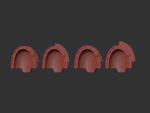 Alpha Legion shoulder scaly - mk10 gravis Modelo de impresión 3D