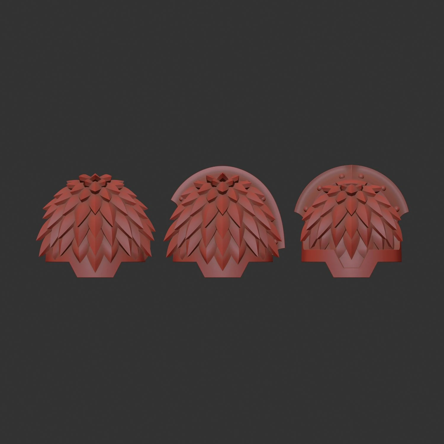 Alpha Legion shoulder scaly - terminator 3D Print Model .c4d .max .obj .3ds .fbx .stl .blend 