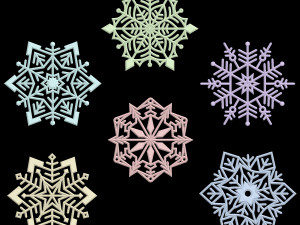 Snowflakes for decoration Modello di stampa 3D