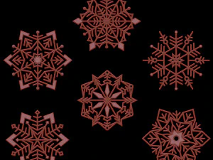 Snowflakes for decoration 3D Print Model