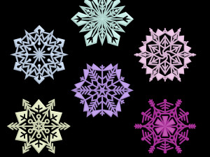 Snowflakes for decoration Modello di stampa 3D