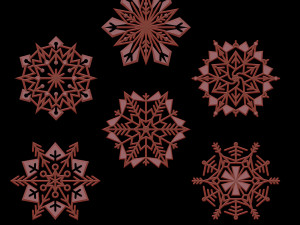 Snowflakes for decoration Modèles 3D en vedette