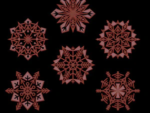 Snowflakes for decoration 3D Print Model