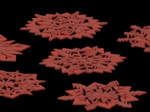 Snowflakes for decoration Modèles 3D en vedette