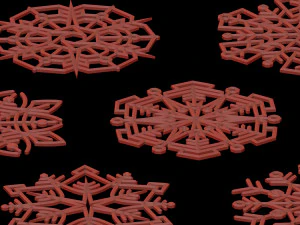 Copos de nieve para decorar. Modelo de impresión 3D