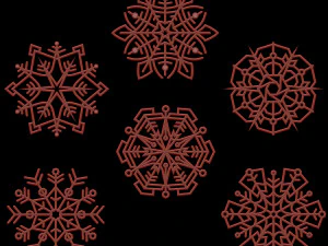 Copos de nieve para decorar. Modelo de impresión 3D