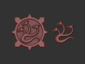 Alfa Lejyonu Hydra simgesi 3D Baskı Modeli