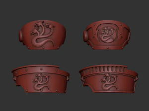 Alpha Legion Relic Terminat&ouml;r omuzları 3D Baskı Modeli