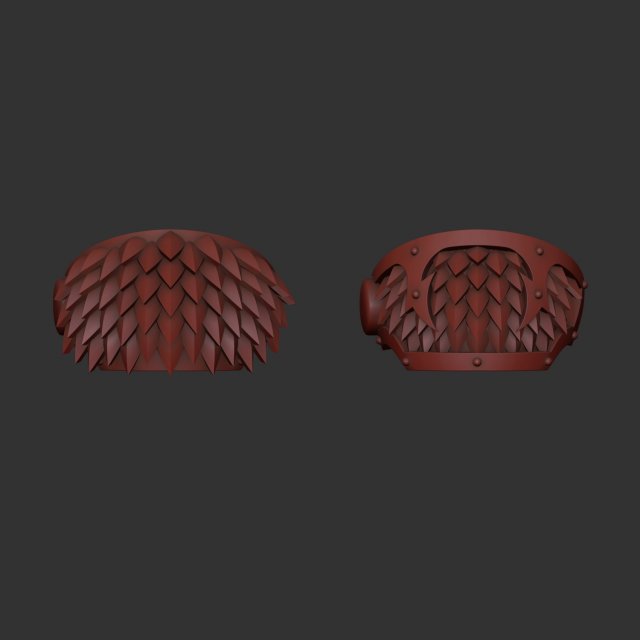 Alpha Legion Tartaros Terminator shoulders 3D Принт Модель .c4d .max .obj .3ds .fbx .stl .blend 