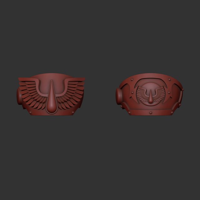 Blood Angels Tartaros Terminator shoulders 3D प्रिंट मॉडल .c4d .max .obj .3ds .fbx .stl .blend 