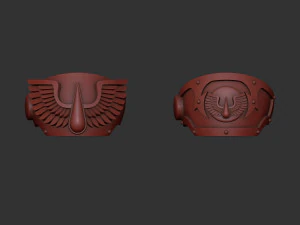 Blood Angels Tartaros Terminator shoulders 3D Print Model