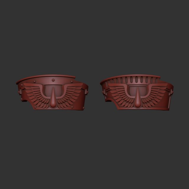 Blood Angels Cataphractii Terminator shoulders 3D Принт Модель .c4d .max .obj .3ds .fbx .stl .blend 