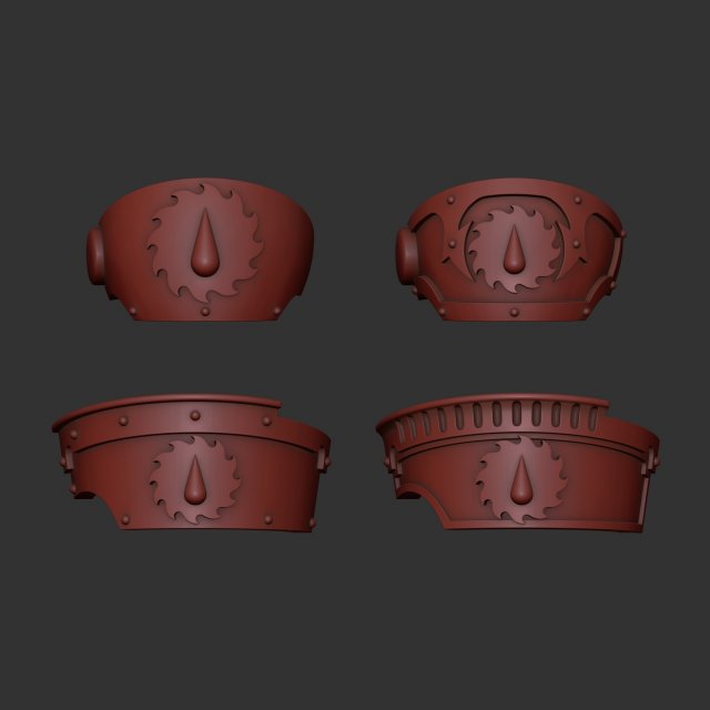 Flesh Tearers Relic Terminator shoulders Modello di stampa 3D .c4d .max .obj .3ds .fbx .stl .blend