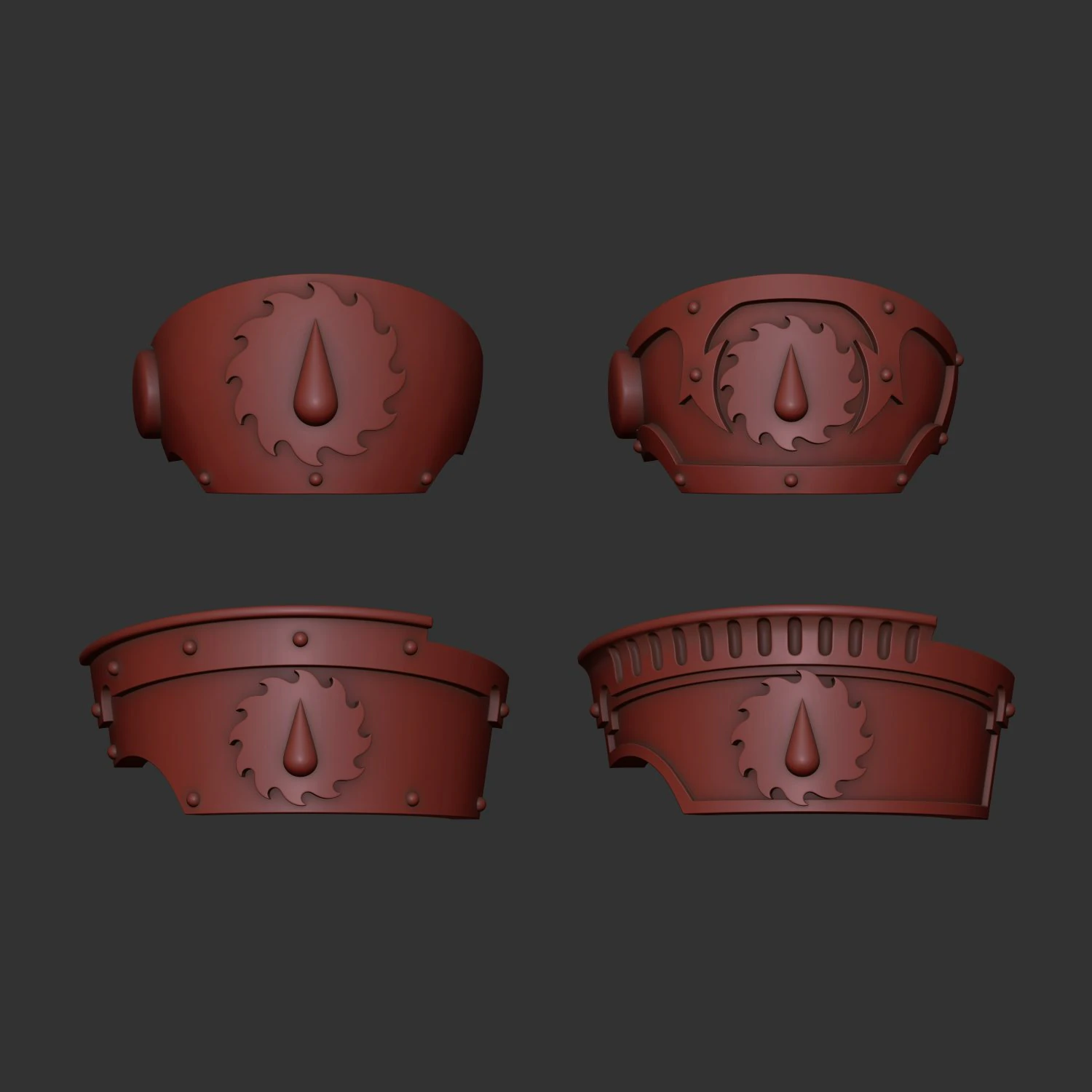 Flesh Tearers Relic Terminator shoulders 3D Print Model .c4d .max .obj .3ds .fbx .stl .blend 