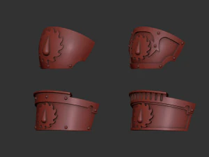 Flesh Tearers Relic Terminator shoulders 3D Print Model