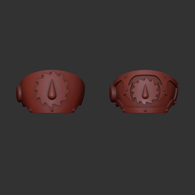 Flesh Tearers Tartaros Terminator shoulder 3Dプリントモデル .c4d .max .obj .3ds .fbx .stl .blend 