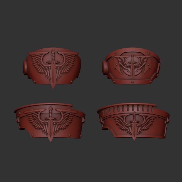 Dark Angels Relic Terminator shoulders 3D प्रिंट मॉडल .c4d .max .obj .3ds .fbx .stl .blend 