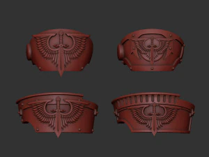 Dark Angels Relic Terminator shoulders 3D Print Model