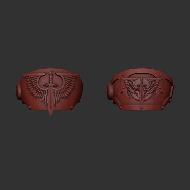 Dark Angels Tartaros Terminator shoulders 3D Принт Модель .c4d .max .obj .3ds .fbx .stl .blend 
