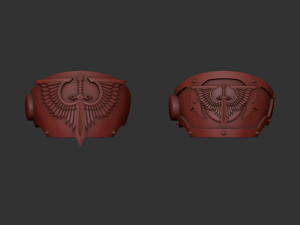 Dark Angels Tartaros Terminator shoulders Modello di stampa 3D