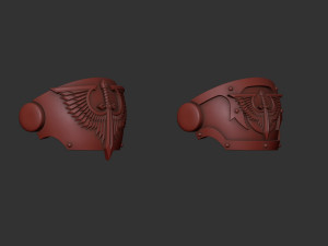 Dark Angels Tartaros Terminator shoulders 3D Принт Модель