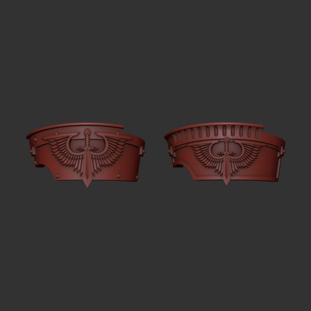 Dark Angels Cataphractii Terminator shoulders 3Dプリントモデル .c4d .max .obj .3ds .fbx .stl .blend 