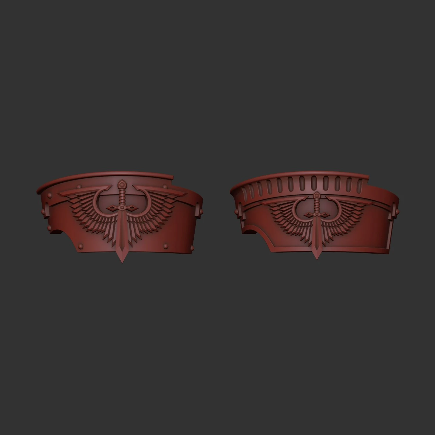 Dark Angels Cataphractii Terminator shoulders 3D Print Model .c4d .max .obj .3ds .fbx .stl .blend 