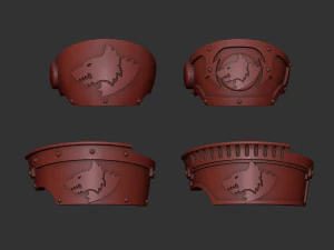 Ombro do Exterminador da Relíquia dos Lobos Espaciais Modelo de Impressão 3D