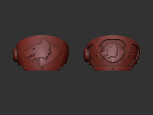 Space Wolves Tartaros Terminator shoulders Modello di stampa 3D