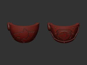 Space Wolves Tartaros Terminator shoulders 3D Baskı Modeli