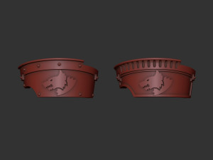 Space Wolves Cataphractii Terminator shoulders Modello di stampa 3D