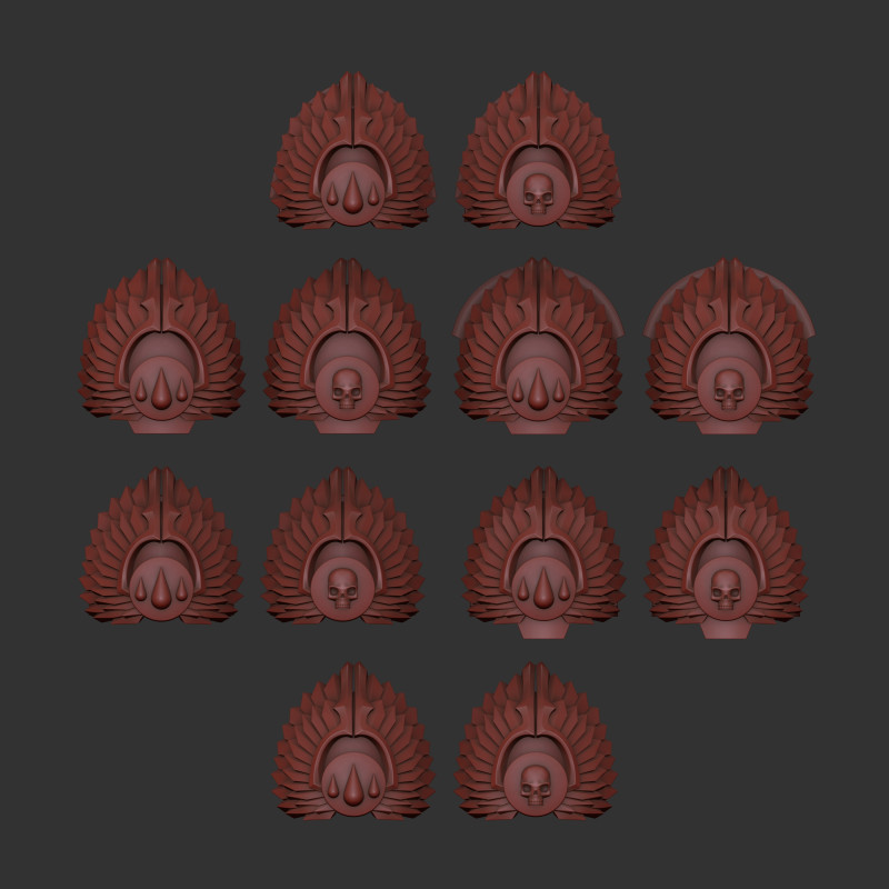 Flesh Tearers shoulder 3D Принт Модель .c4d .max .obj .3ds .fbx .stl .blend 