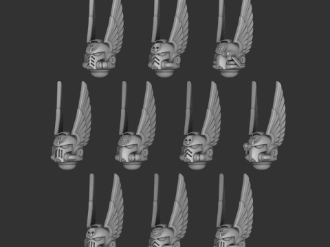 Angel Helmet Set 3D Принт Модель