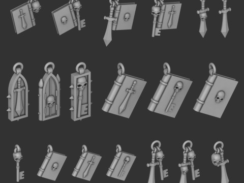 暗黑天使饰品 3D 模型