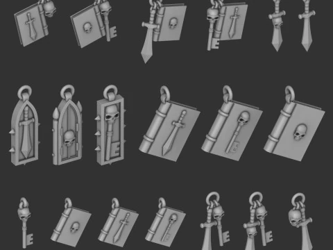 Dark Angels trinkets 3D Model