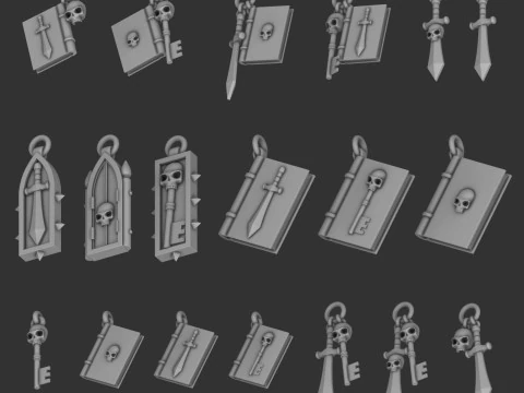 Dark Angels trinkets 3D Model