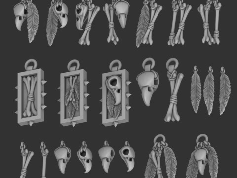 랩터스 장신구 3D 모델