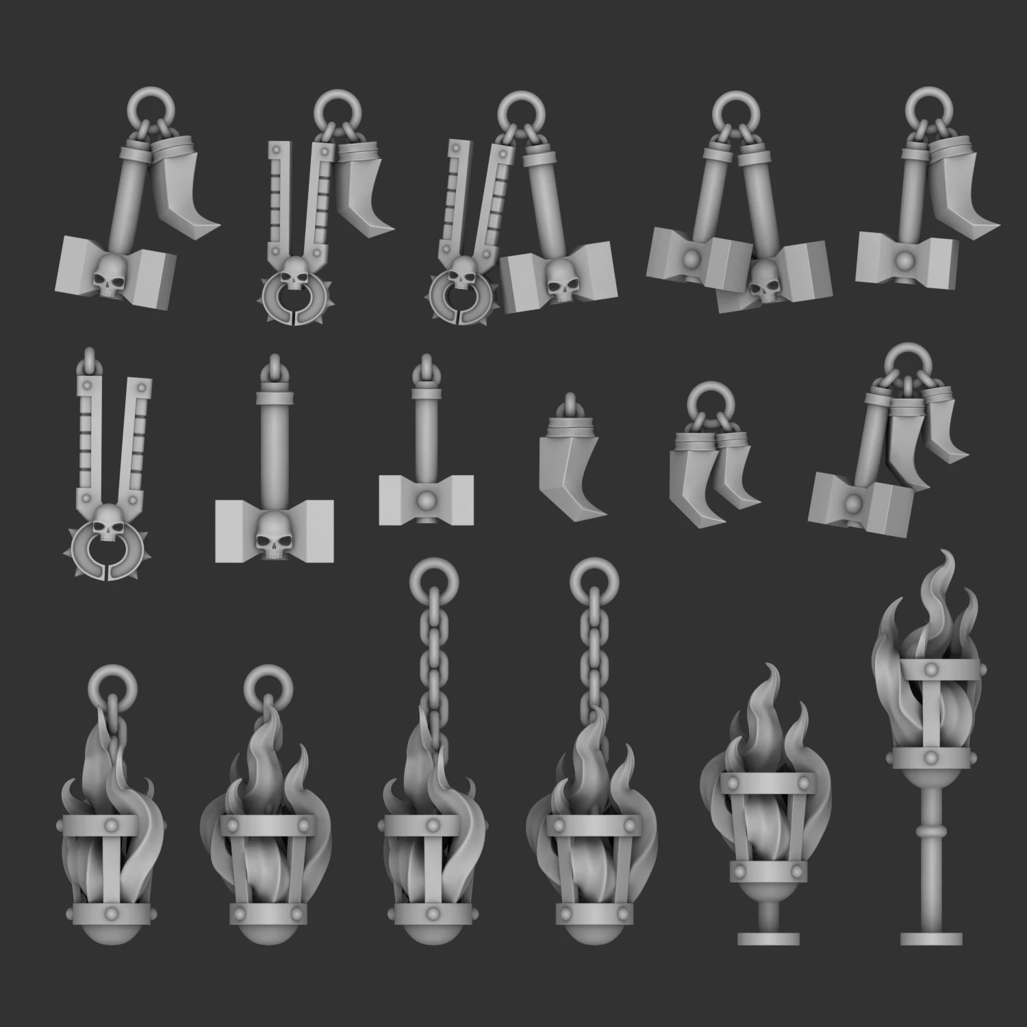 Salamanders trinkets 3D Model .c4d .max .obj .3ds .fbx .stl .blend 