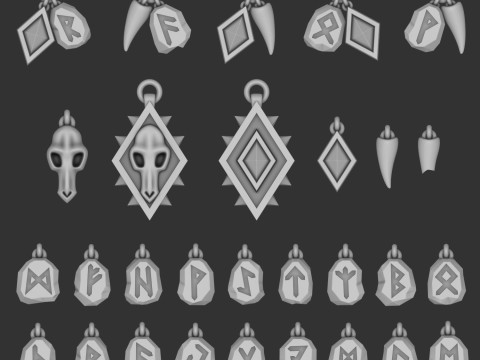 스페이스 울프 장신구 3D 모델