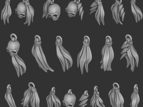 White Scars trinkets 3D Model