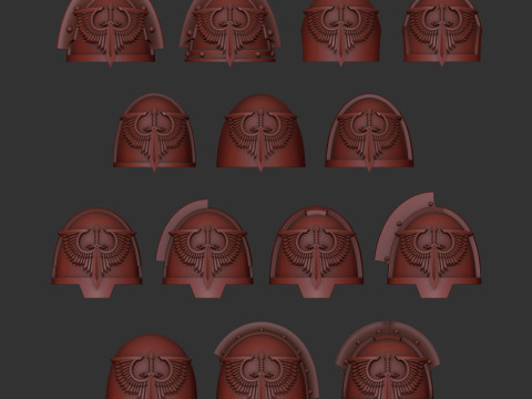 Ombros dos Anjos Negros Modelo de Impressão 3D