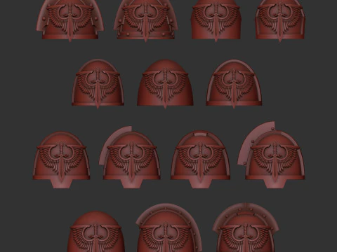 Dark Angels shoulders 3D Print Model