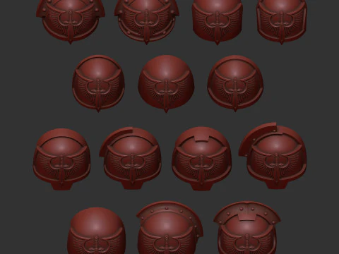 Dark Angels shoulders 3D Print Model
