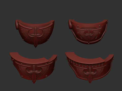 Ombros dos Anjos Negros Modelo de Impressão 3D