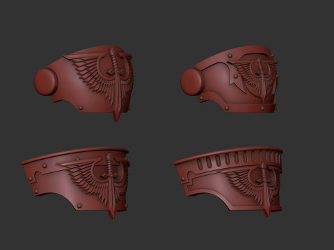 Ombros dos Anjos Negros Modelo de Impressão 3D